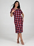 Женское платье Клетка ПлК-06 / Красно-сиреневый