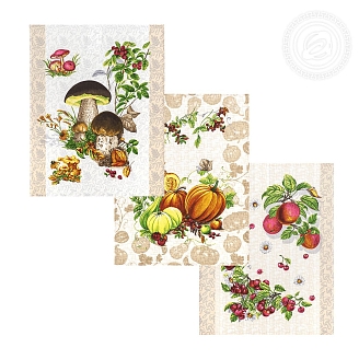 Набор полотенец рогожка / Дары осени