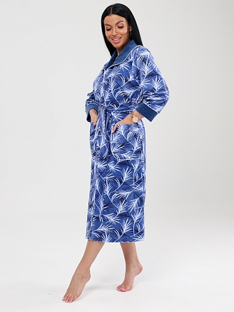 Женский халат ХВ-350 / Перышки на синем
