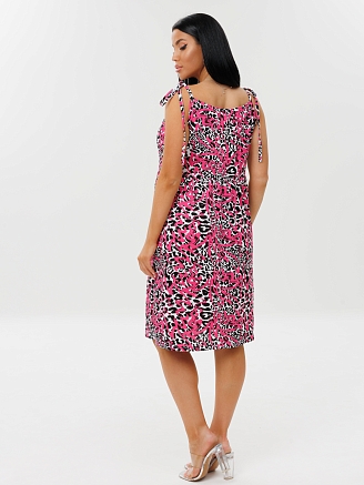 Женский сарафан С-98(К) / Розовый (леопард)