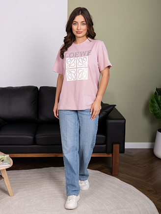 Женская футболка мод.2154/1 / Пудровый