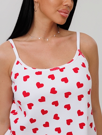 Женская пижама П-95(Каш) / Белый (сердечки)