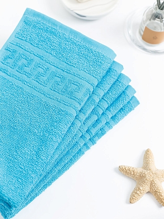 Полотенце махровое г/к Узбекистан 380 гр/м2 / 502-ярко-голубой