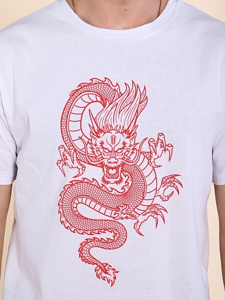 Мужская футболка Тату Дракона-2 2221 / Белый