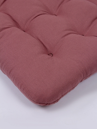 Комплект подушек на стул с завязками (бязь) 2 шт. / Терракотовый