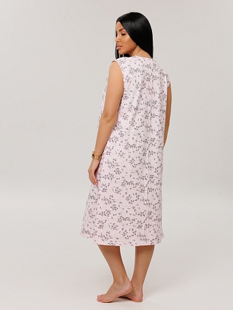 Женская сорочка Сор-85(К) / Светло-розовый (цветы)