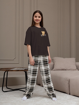 Детский костюм для девочки Мишель-1 КД-390 / коричневый