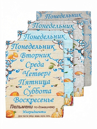 Набор кухонный рогожка Неделька Тейково / В ассортименте