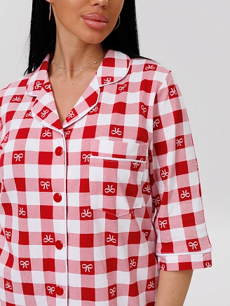 Женский костюм К-132(К) / Красный (клетка)