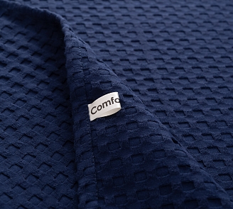 Полотенце банное вафельное полотно / Темно-синий П