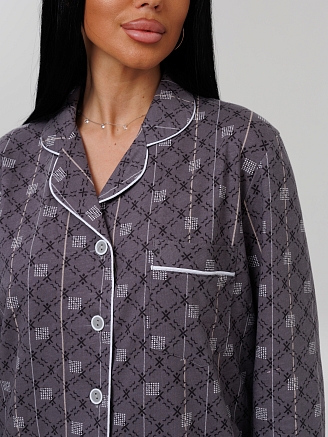 Женский костюм К-94(К) / Серый (клетка)