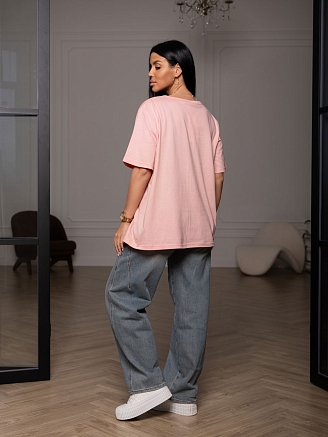 Женская футболка мод.1838/2 / Розовый