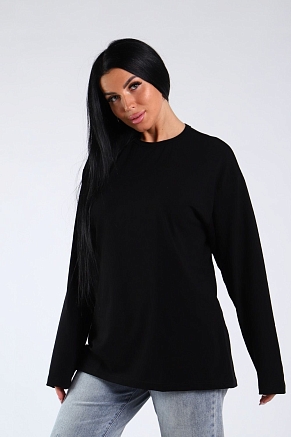 Женский лонгслив 1082 / Черный