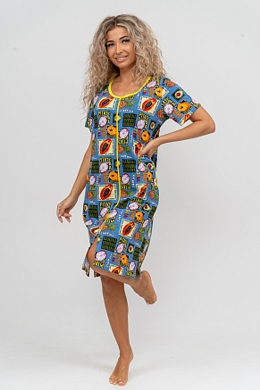 Женский халат 37007 / голубой