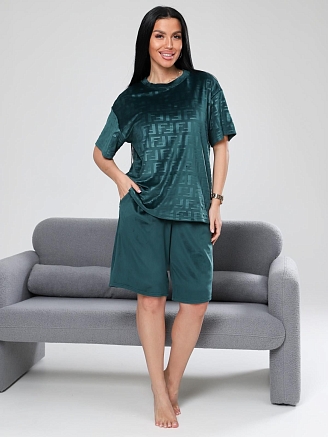 Женский костюм Чиэра-Жаккард / изумруд