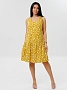 Женский сарафан С-100(К) / Горчичный (цветы)