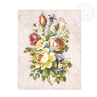 Набор полотенец рогожка / Пионы