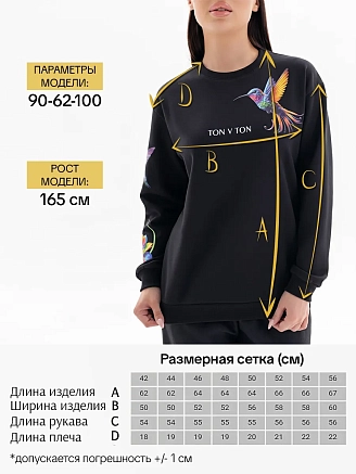 Женская толстовка Аниме / колибри, черный