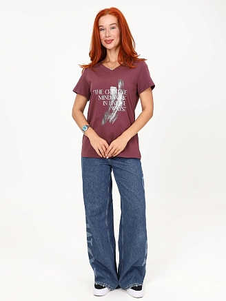 Женская футболка Сопряжение / лиловый