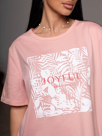 Женская футболка мод.1838/2 / Розовый