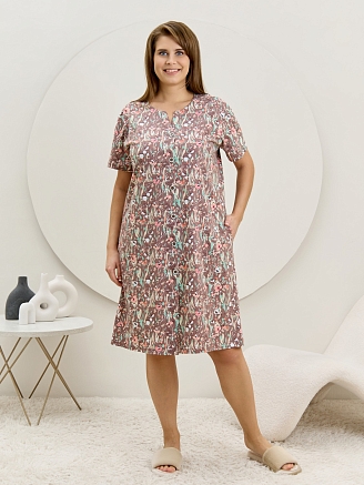 Женский халат Рейна / коричневый