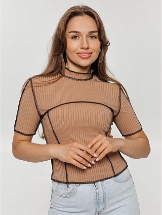 Женская футболка Клео / Бежевый