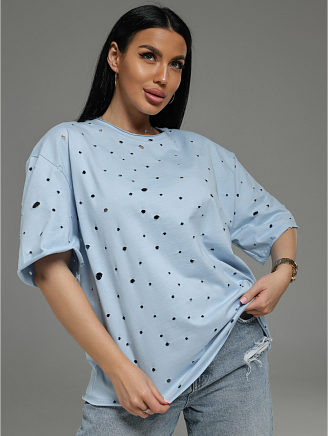 Женская футболка Винтаж / Голубой