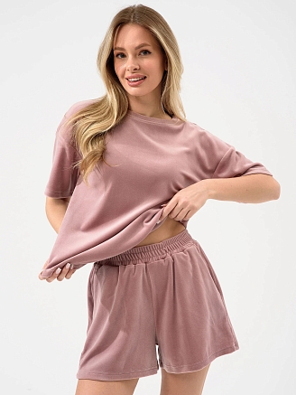 Женский костюм "Милана" (шорты) 2158-В / Розовый