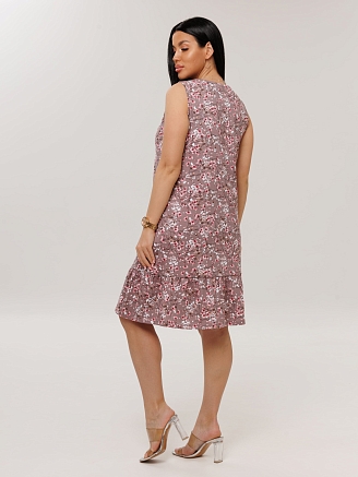 Женский халат Х-164(К) / Какао (мелкие цветы)