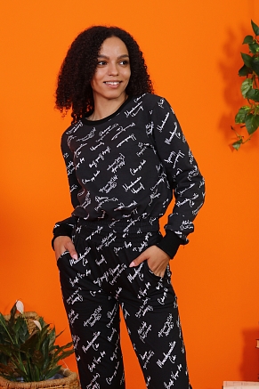 Женский свитшот 15360 / черный