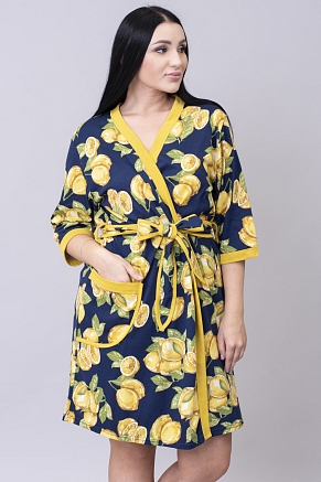 Женский халат М-139 / лимон