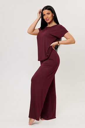 Женский костюм с брюками 2280/2 / Бордовый