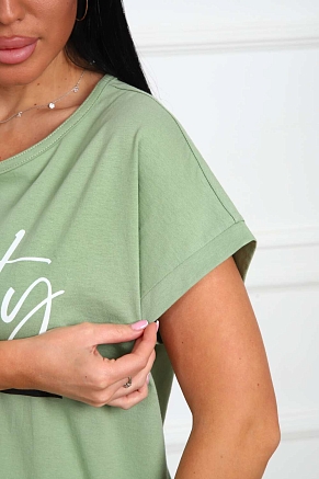 Женская футболка 29542 / оливка