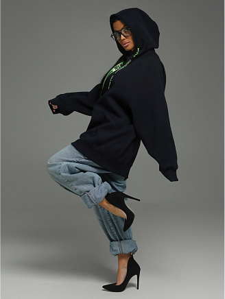 Женское худи Камелия / Синий заяц