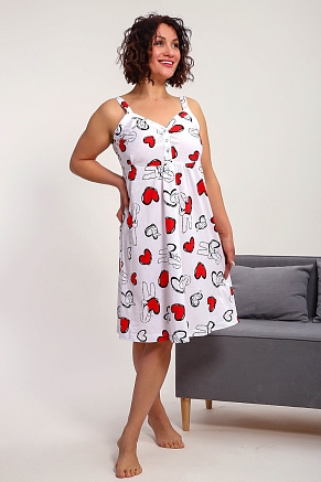 Женская ночная сорочка 88136 / белый