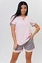Женский костюм с шортами 2142 / Розовый