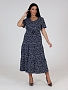 Женское платье КАСКАД ПлК-35 / Горох на темно-синем
