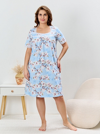 Женская сорочка Узор-1 НС-634 / голубой