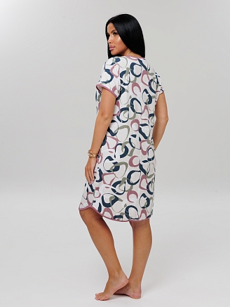 Женский халат Х-144(М) / Брусничный (узоры)