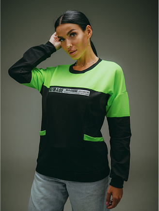 Женская кофта Цунами / Зеленый