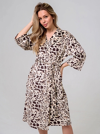 Женский халат "Сафари" 2422-В / Коричневый