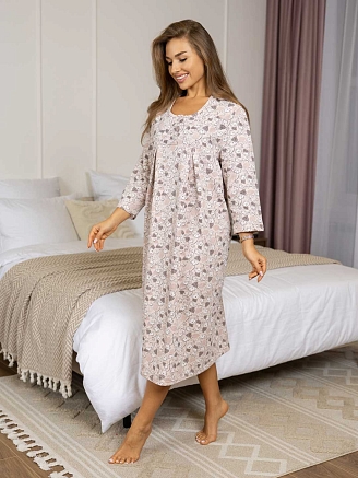 Женская ночная сорочка мод.1782/18 / Бежевый