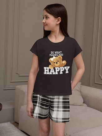 Детский костюм для девочки Мишель-2 КД-391 / коричневый