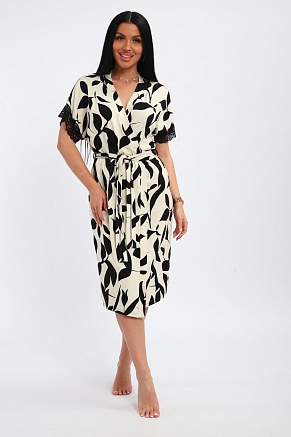 Женский халат вискоза Венера / экрю