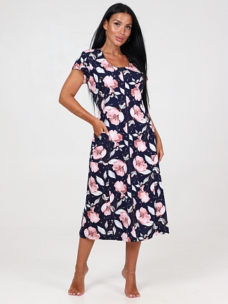 Женский халат ХК-548 / Крупные пионы