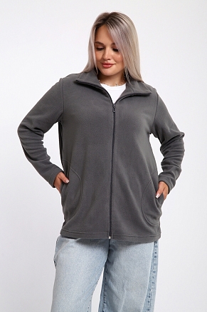 Женская толстовка на молнии 734 / Серый