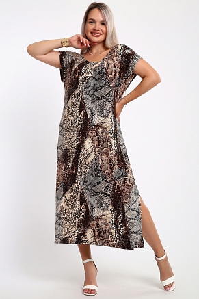 Женское платье Змея 490 / Коричневый