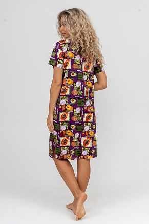 Женский халат 37007 / баклажан