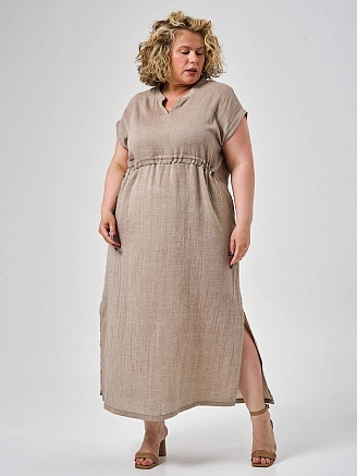 Женское платье "Эко-Муслин" 2478-Мус / Мокко