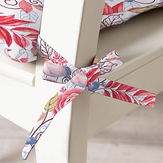 Подушка для стула "Verossa" 40/40 / Птички розовые